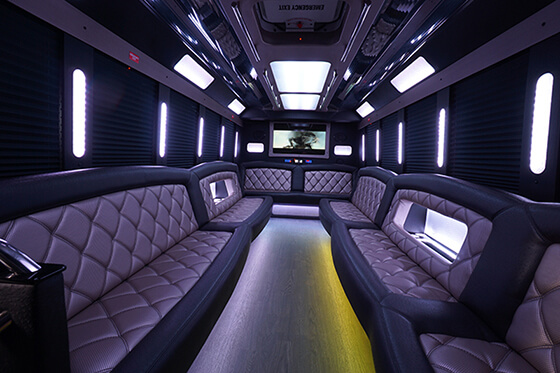 inside the bus