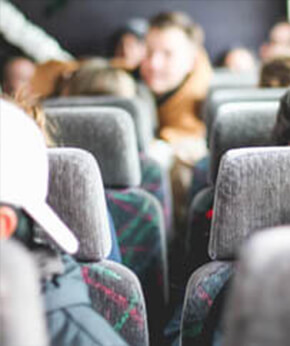 charter bus with climate control